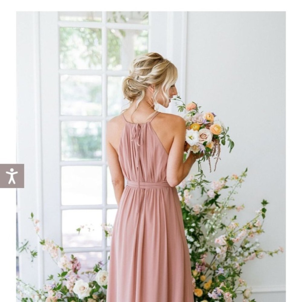 Revelry Eliza Faux Wrap Dress Size 8/First Kiss Pink